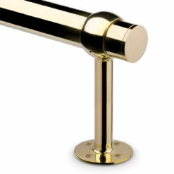 Tall Rounded Center Post Bracket - Polished Brass - 2" OD -PourLab Zone 00 336 2 TALL Tall Rounded Center Post Bracket Polished Brass 2 OD 04 87585.1598454712
