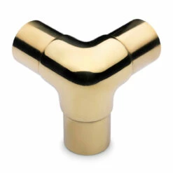 Flush Side Outlet Elbow Fitting - Polished Brass - 1.5" OD