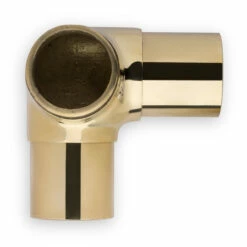 Flush Side Outlet Elbow Fitting - Polished Brass - 1.5" OD -PourLab Zone 00 733 1H Flush Side Outlet Elbow Polished Brass 1 pt 5 OD 02 1 88389.1598455116