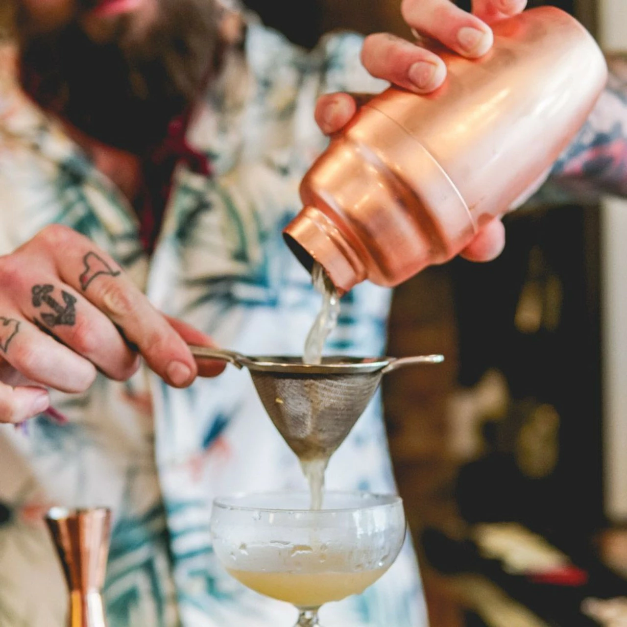 Viski Professional Heavyweight Cocktail Shaker - 17 Oz - Copper-Plated 7 Viski Professional Heavyweight Cocktail Shaker - 17 Oz - Copper-Plated - Image 5