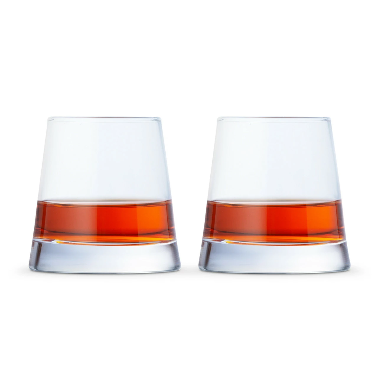 Viski Burke Tapered Crystal Whiskey Glasses - 8 Oz - Set Of 2