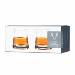 Viski Burke Tapered Crystal Whiskey Glasses - 8 Oz - Set Of 2 -PourLab Zone 10893 Viski Burke Tapered Crystal Whiskey Glasses 8 oz Set of 2 03 40020.1661886980