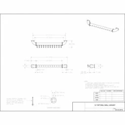 Wall Mount Rail Draft Beer Tower - Air Cooled - 6 To 12 Faucets -PourLab Zone 12 TAP RAIL WALL MOUNT Spec 20895.1622571187