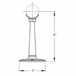 Saddle Post - Brushed Stainless Steel - 2" OD -PourLab Zone 176893 tallsaddlepost b1 02270.1592922901