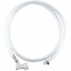 Air Line Jumper - 5/16" ID - 5' Vinyl Hose W/ Gas Ball Lock Disconnect & Screw Clamp