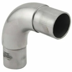 Curved Flush Elbow Fitting 90 Degree - Brushed Stainless Steel - 1.5" OD