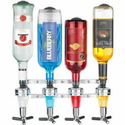 Wall Mounted Liquor Dispenser - Holds 4 Bottles