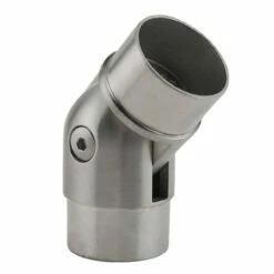 Adjustable Flush Elbow Fitting - Brushed Stainless Steel - 1.5" OD