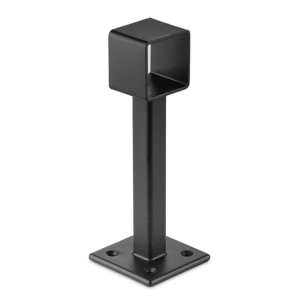 Center Post Bracket - Matte Black - 1.5" - Square 3 Center Post Bracket - Matte Black - 1.5" - Square