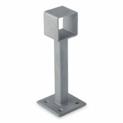 None Center Post Bracket - Brushed Stainless Steel - 1.5" - Square