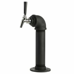 Draft Beer Tower - Black Iron - Single Tap - Perlick 630SS Faucet