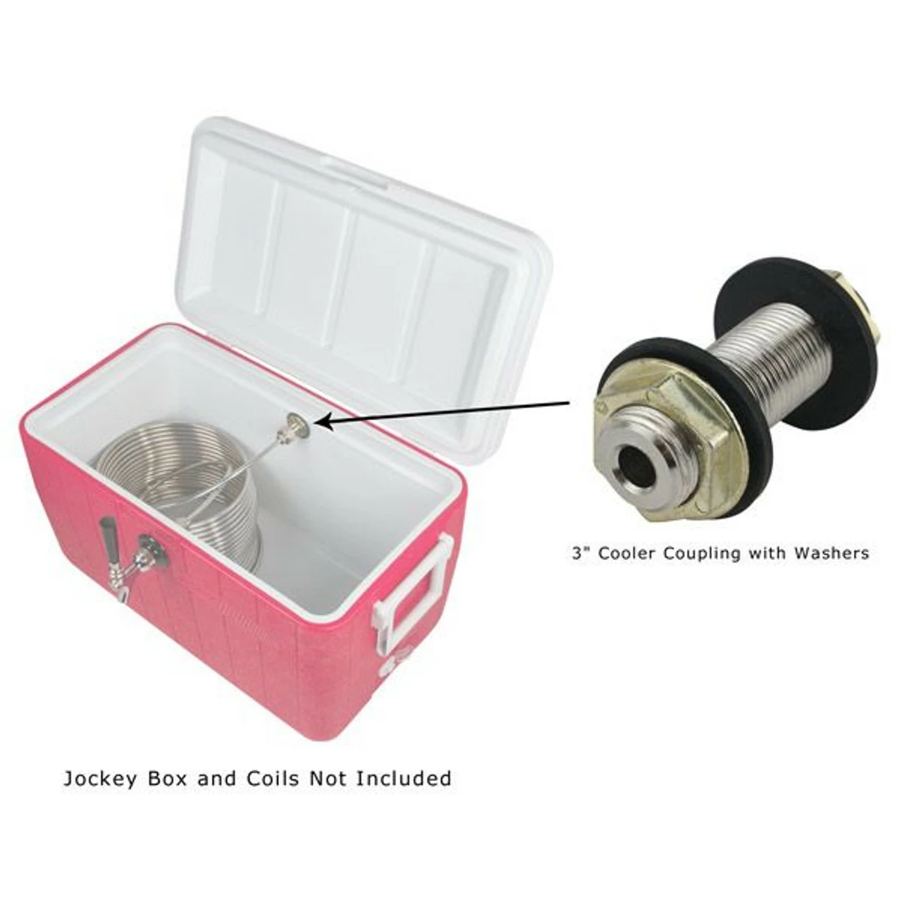 3" Cooler Coupling With Washers For Beer Jockey Box 6 3" Cooler Coupling With Washers For Beer Jockey Box - Image 4
