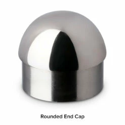 Polished Stainless Steel Bar Foot Rail Kit -PourLab Zone 22 S937 2 Domed End Cap Polished Stainless Steel 2 23732.1599146005