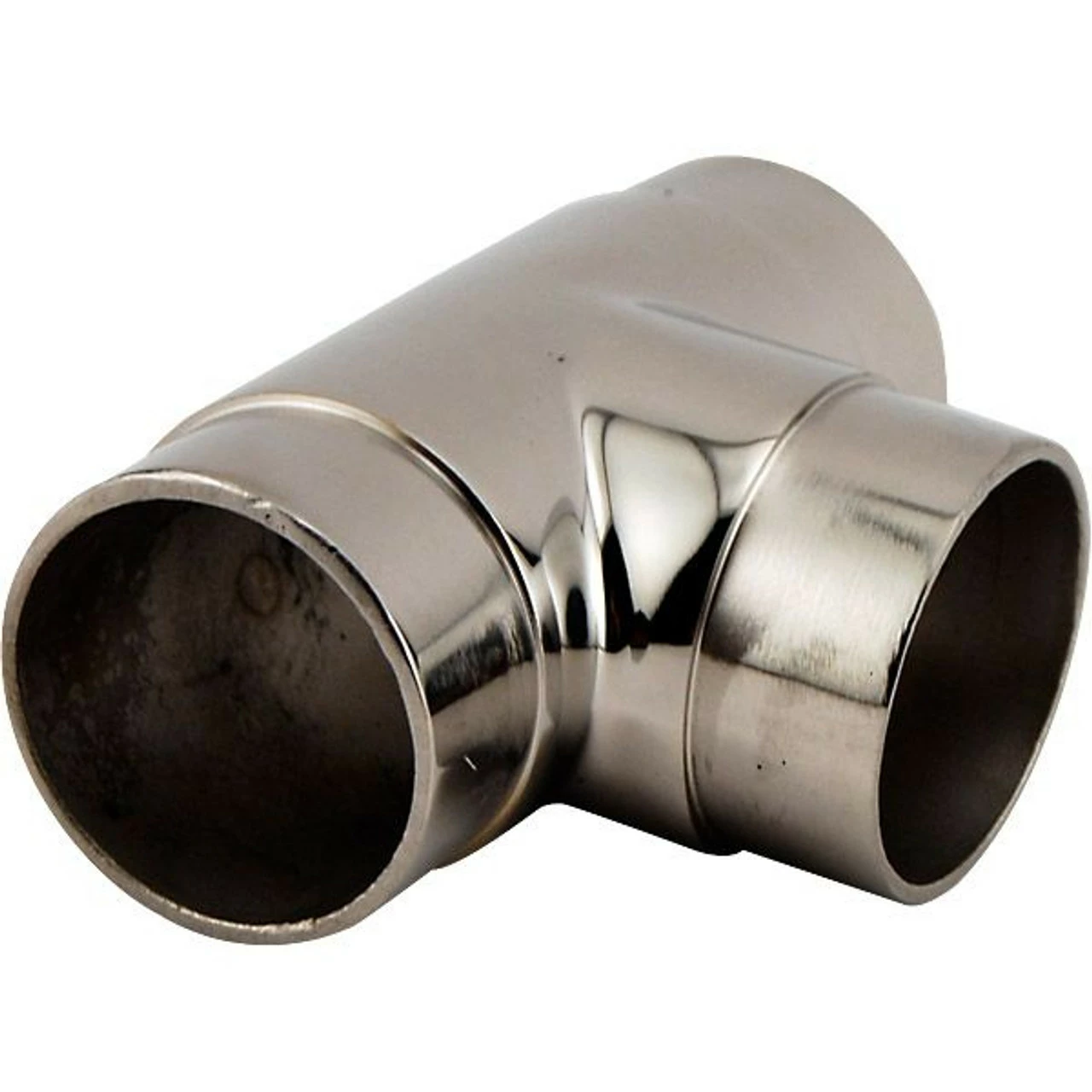 Flush Tee Hand Rail Fitting - Polished Stainless Steel - 2" OD 4 Flush Tee Hand Rail Fitting - Polished Stainless Steel - 2" OD - Image 2
