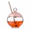 Nude Glass Hepburn Alchemy Cocktail Glass With Metal Lid & Straw - 9.25 Oz