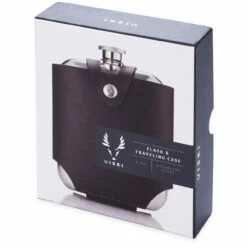 Viski Admiral Stainless Steel Flask With Travel Case -PourLab Zone 3751 viski admiral stainless steel flask with travel case 01 54810.1590764421