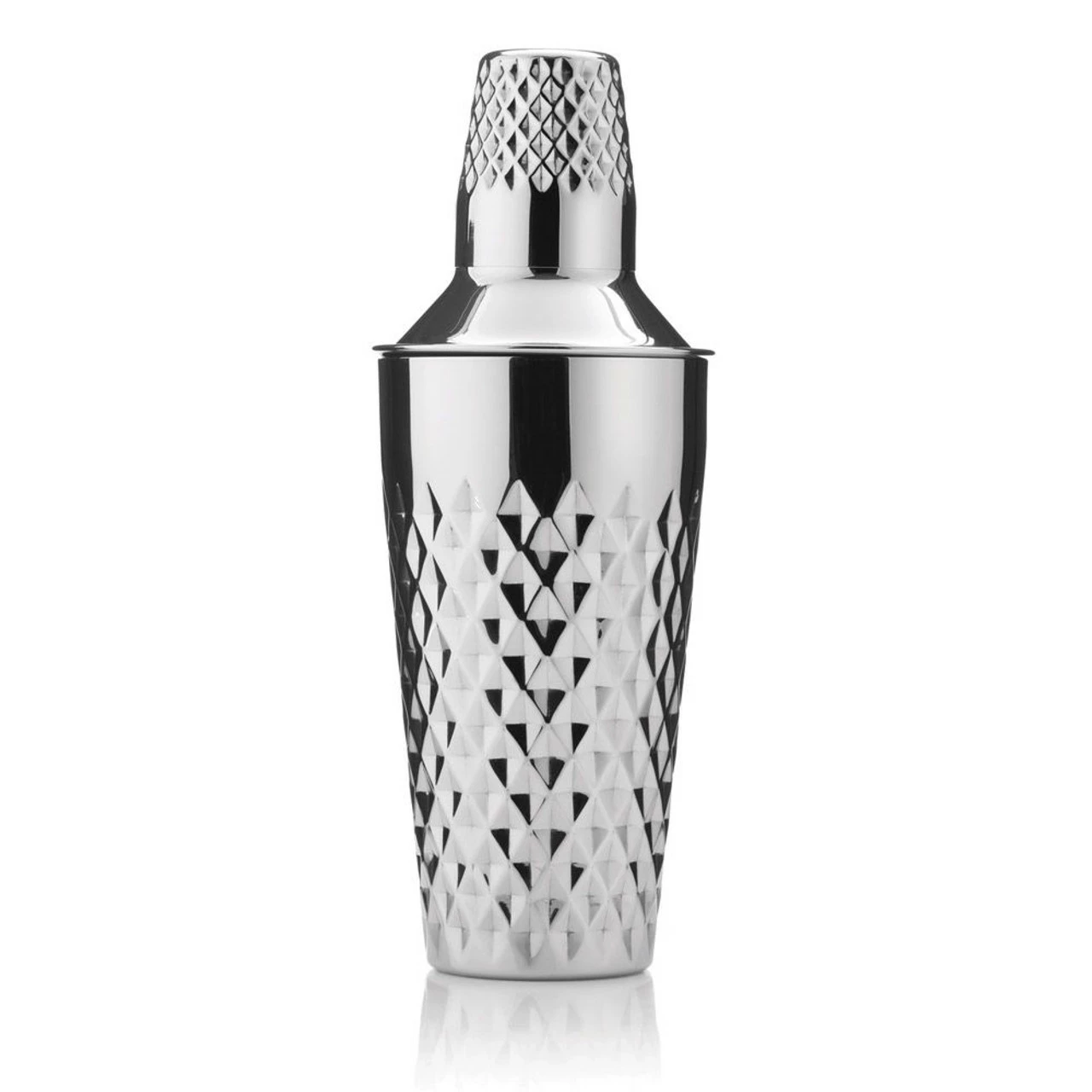 Viski Seneca Faceted Cocktail Shaker - Built-In Strainer - Stainless Steel - 25 Oz 3 Viski Seneca Faceted Cocktail Shaker - Built-In Strainer - Stainless Steel - 25 Oz