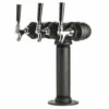 Draft Beer Tower - Black Iron - Triple Tap - Standard Stainless Steel Faucet -PourLab Zone 3stblkiron 16063 draft beer tower black iron triple tap standard faucet 01 57571.1590768100
