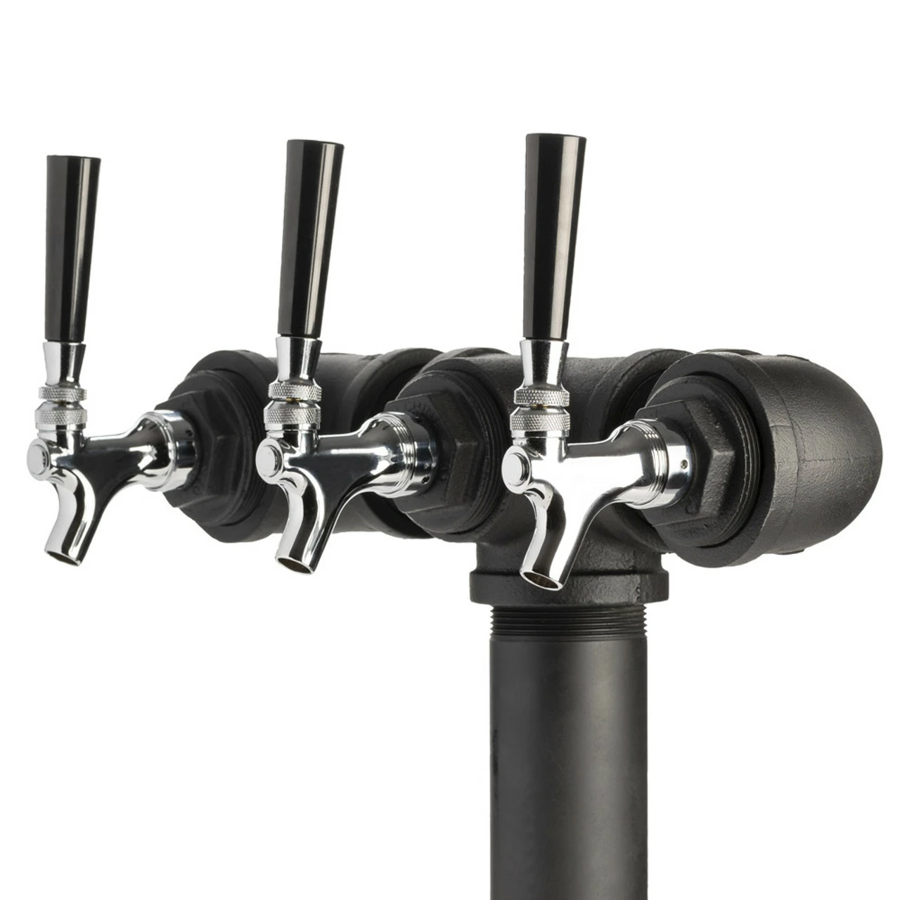 Draft Beer Tower - Black Iron - Triple Tap - Standard Stainless Steel Faucet 4 Draft Beer Tower - Black Iron - Triple Tap - Standard Stainless Steel Faucet - Image 2