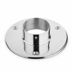 5" Heavy Duty Floor / Ceiling Flange - Polished Stainless Steel - 2" OD