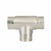 Flush Tee Handrail Fitting - Brushed Stainless Steel - 1.5" OD