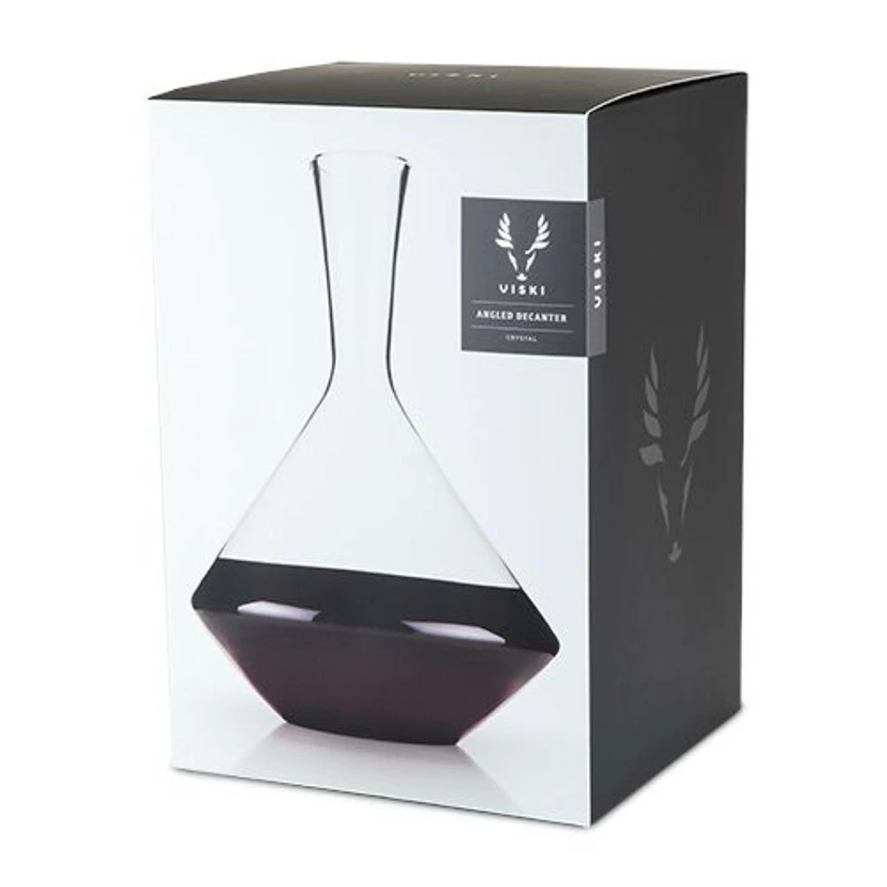 Viski Raye Angled Crystal Wine Decanter - 60 Oz 5 Viski Raye Angled Crystal Wine Decanter - 60 Oz - Image 3