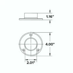 4" Wall Flange - Polished Brass - 2" OD 11 4" Wall Flange - Polished Brass - 2" OD -PourLab Zone 4 Inch Wall Flange 26414.1605734292