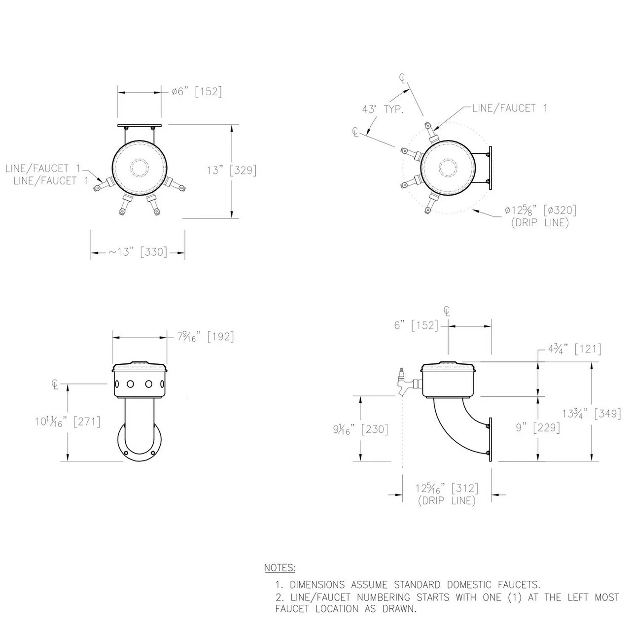Lantern Wall Mount Draft Beer Tower - Glycol Cooled - 3 To 5 Faucets 7 Lantern Wall Mount Draft Beer Tower - Glycol Cooled - 3 To 5 Faucets - Image 5