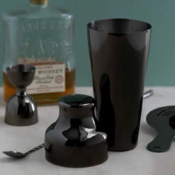 Viski Warren Gunmetal Black Two-Piece French Style Parisian Cocktail Shaker - 25 Oz -PourLab Zone 5397 gmb 18001616 viski warren gunmetal black two piece french style parisian 04 16318.1590768300