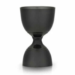 Viski Warren Gunmetal Black Canterbury Double-Sided Cocktail Jigger - 1 Oz & 2 Oz