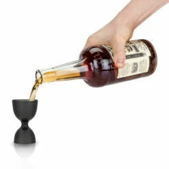 Viski Warren Gunmetal Black Canterbury Double-Sided Cocktail Jigger - 1 Oz & 2 Oz -PourLab Zone 5472 gmb 18001618 viski warren gunmetal black canterbury double sided cocktail jigger 02 22941.1590768312