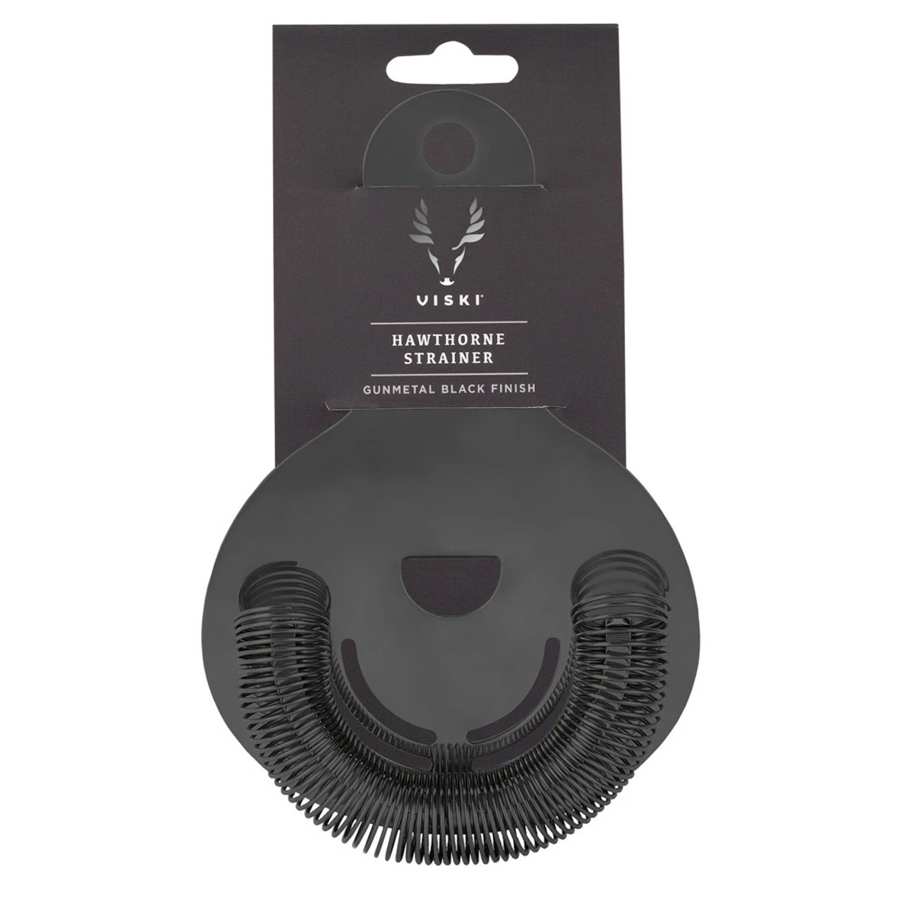 Viski Warren Gunmetal Black Hawthorne Cocktail Strainer 8 Viski Warren Gunmetal Black Hawthorne Cocktail Strainer - Image 6