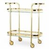 Viski Belmont Two-Tiered Bar Cart With Mirrored Shelves - Gold Plated Stainless Steel 1 Viski Belmont Two-Tiered Bar Cart With Mirrored Shelves - Gold Plated Stainless Steel -PourLab Zone 5891 viski bar cart 11939.1590764726