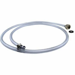 5' Vinyl Hose Jumper - 3/16" ID - Stainless Steel Tail Piece Connector & Screw Clamp