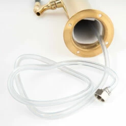 Draft Beer Tower - Brass - 3" Column - 1 Faucet -PourLab Zone 618b single tap brass draft beer kegerator tower 3 inches diameter 0031 16496.1590768381