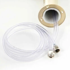 Draft Beer Tower - Brass - 3" Column - 2 Faucets 8 Draft Beer Tower - Brass - 3" Column - 2 Faucets -PourLab Zone 619b double tap brass draft beer kegerator tower 3 inches diameter 0028 1 68632.1590768385