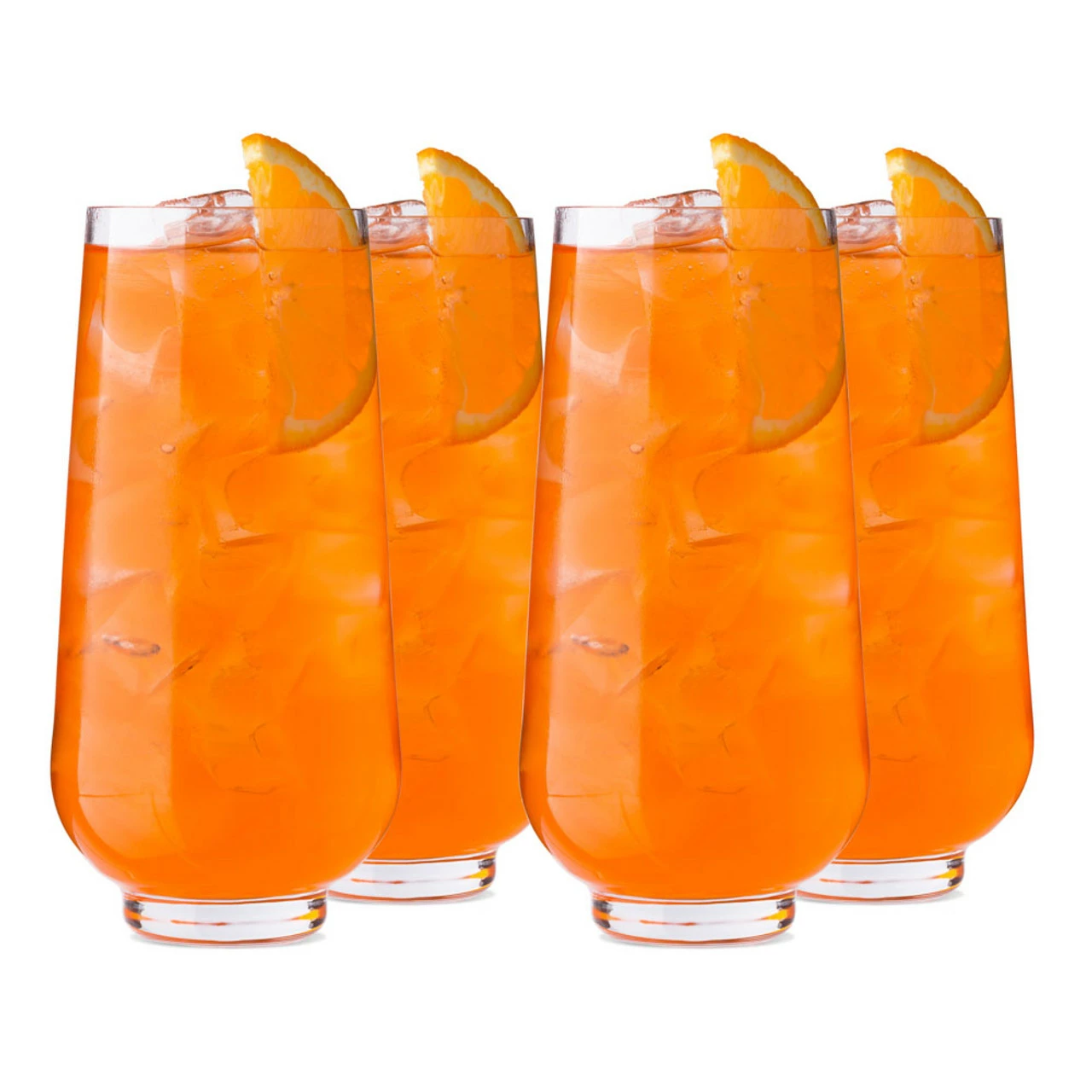 Nude Glass Hepburn Long Drink Glasses - 14.37 Oz - Set Of 4 3 Nude Glass Hepburn Long Drink Glasses - 14.37 Oz - Set Of 4