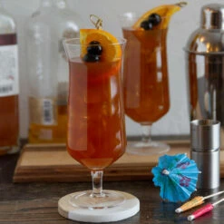 Viski Raye Angled Crystal Footed Hurricane Glasses - 14 Oz - Set Of 2 -PourLab Zone 6449 viski raye angled hurricane glasses 002 95619.1590764735