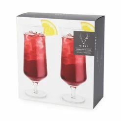 Viski Raye Angled Crystal Footed Hurricane Glasses - 14 Oz - Set Of 2 -PourLab Zone 6449 v1 pkg1 48770.1590764735