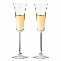 Nude Glass Vintage Crystal Flared Grappa Glasses - 3.72 Oz - Set Of 2