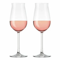 Nude Glass Vintage Rose Crystal Wine Glasses - 10.75 Oz - Set Of 2