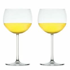 Nude Glass Vintage Bourgogne Blanc Crystal White Burgundy Wine Glasses - 18.5 Oz - Set Of 2