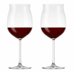 Nude Glass Vintage Grand Bourgogne Crystal Burgundy Wine Glasses - 24.5 Oz - Set Of 2