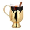 Mulled Wine & Cider Mug - Glass & Stainless Steel With Gold Finish - 12 Oz -PourLab Zone 7662 mulled wine cider mug glass stainless steel with gold finish 12 oz 2 19888.1590764746
