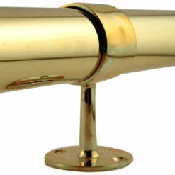 Center Post Foot Rail Bracket - Polished Brass - 2" OD -PourLab Zone 76914 2 floorbracket b2 1 94240.1590768558
