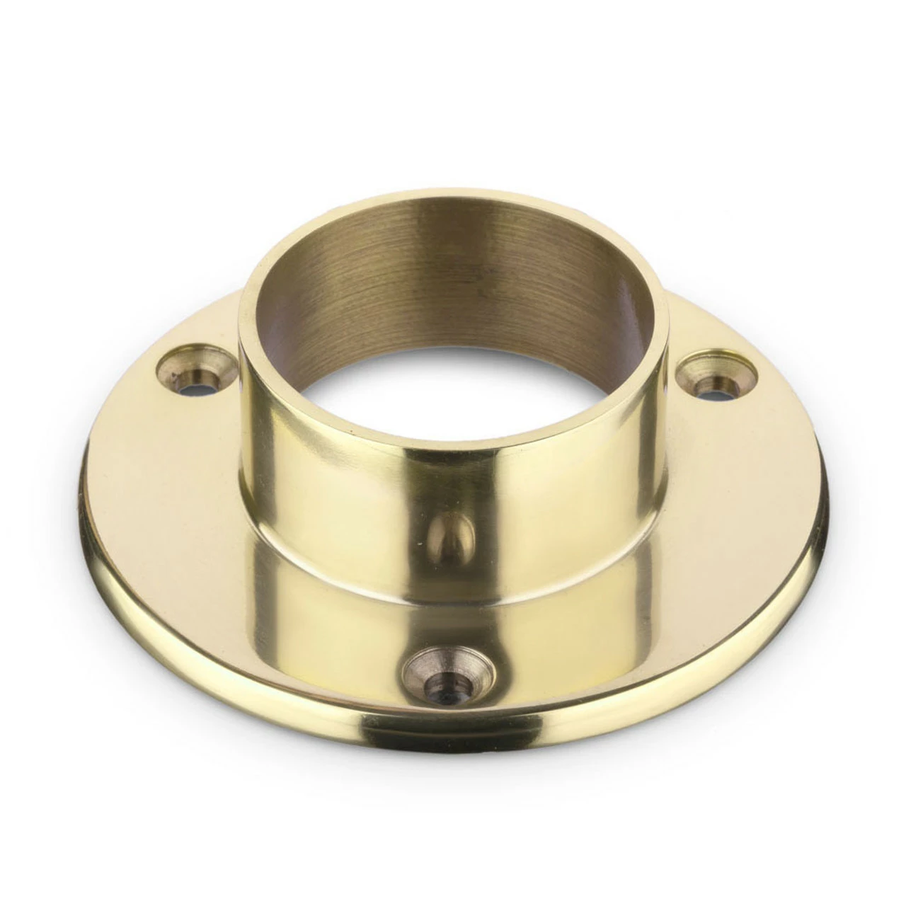 4" Wall Flange - Polished Brass - 2" OD 3 4" Wall Flange - Polished Brass - 2" OD