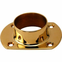 Cut Wall Flange - Polished Brass - 2" OD