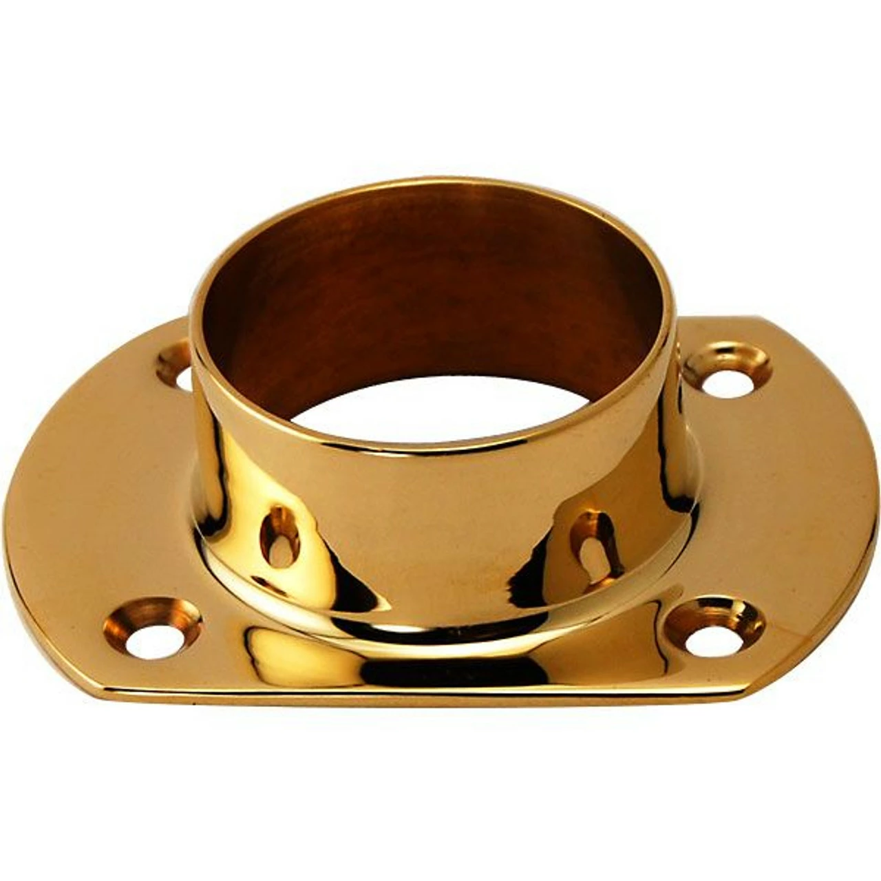Cut Wall Flange - Polished Brass - 2" OD 3 Cut Wall Flange - Polished Brass - 2" OD