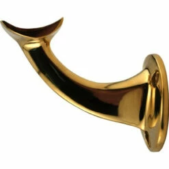 Handrail Bracket - Polished Brass - 2" OD