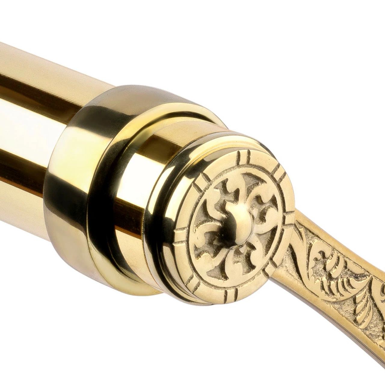 Flush Decorative End Cap - Polished Brass - 2" OD 6 Flush Decorative End Cap - Polished Brass - 2" OD - Image 4